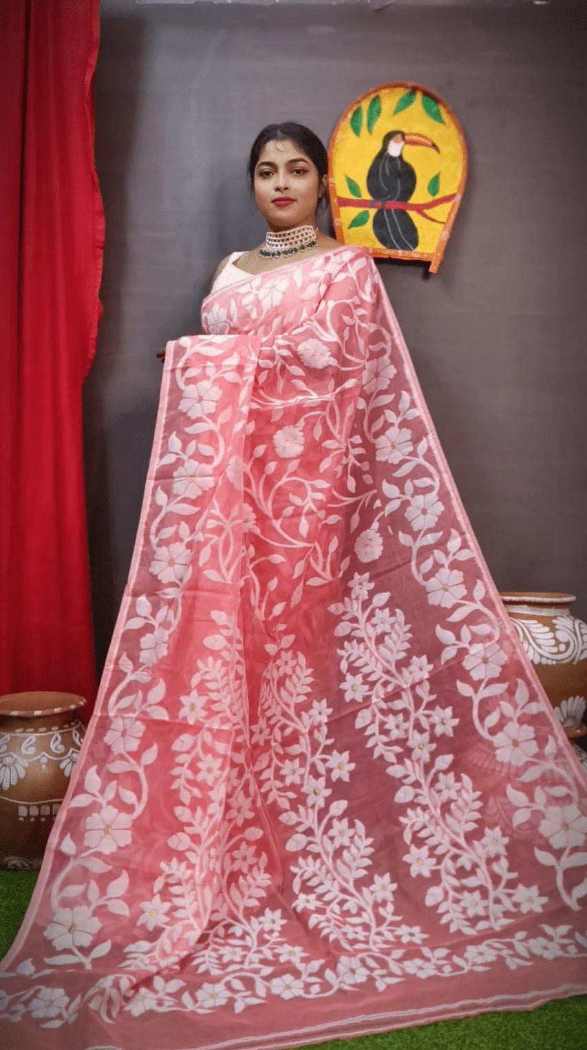 Woven Design Soft Jamdani Saree